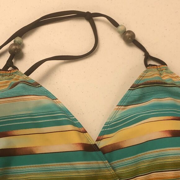 Boho Grunge Sporty Tankini Swimwear 2X Boy Shorts Women 2-Piece Hippie Retro 70s - Picture 3 of 8